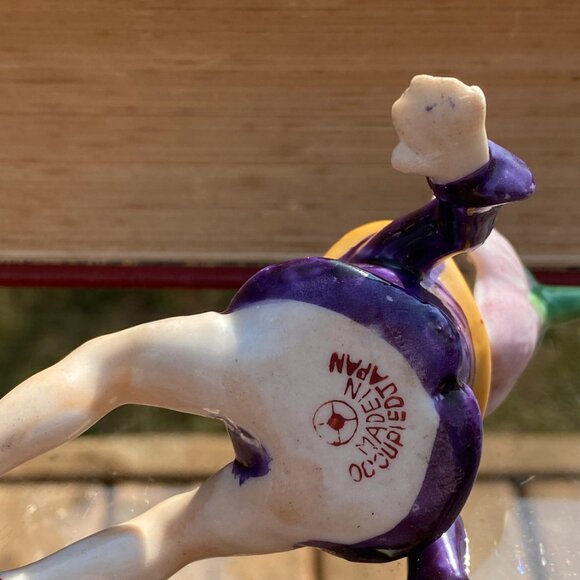 Vintage Occupied Japan Elf Figurines: Blossom Hats, Wee Folks Pixies - Picture 6 of 10